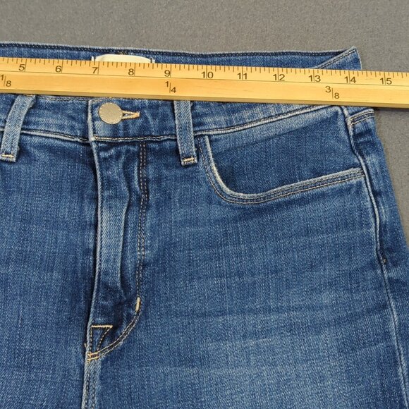 L'agence Jeans Women's 29 Blue Harris High Rise Cropped Denim - Picture 5 of 12